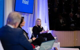 Jacqueline O'Donovan on stage speaking