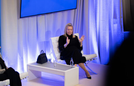 Jacqueline O'Donovan on stage speaking