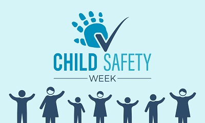 Child safety week awareness month concept observed in every year Child safety week awareness logo